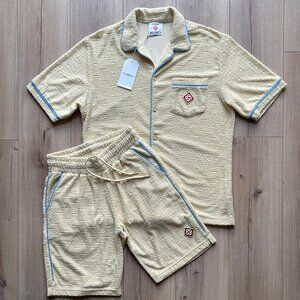 Casablanca Men New Casual Shirt Set Medium Size